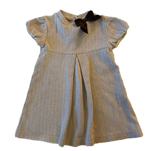 Girls' Zara Kids Dress, Size 3-4 Years, Beige & Brown - Picture 1 of 5